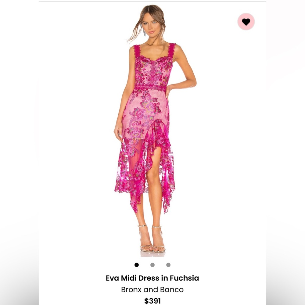 Eva Midi Dress in Fuschia by Bronx & Banco Size Small